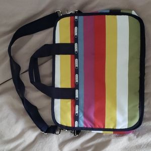 Lesportsac laptop bag, rainbow pattern